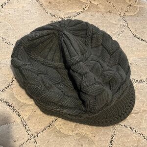 Soft knit hat with brim